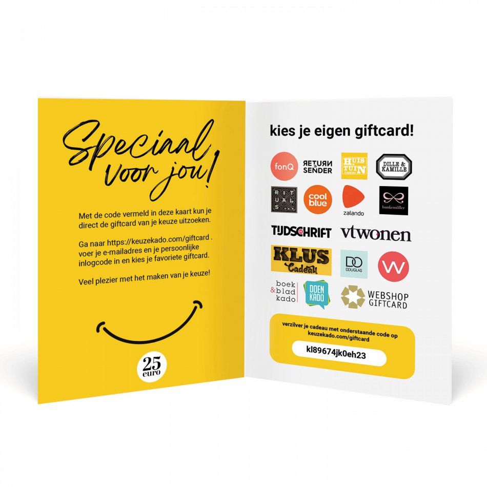 Kies je Giftcard 25 euro