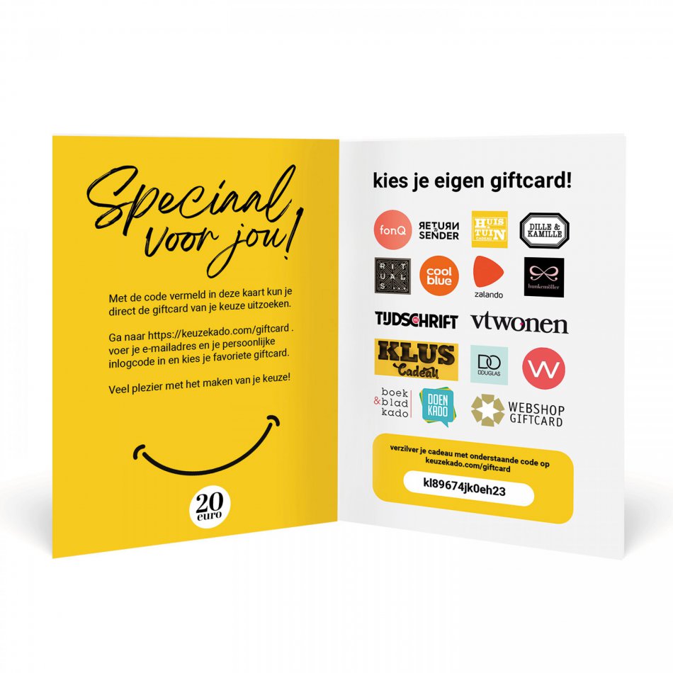Kies je Giftcard 20 euro