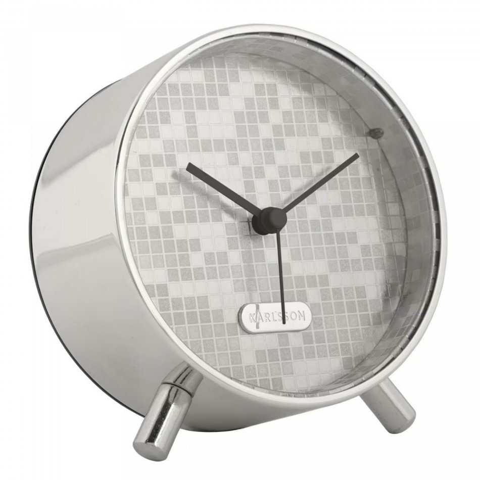 Alarm Clock Disco Silver