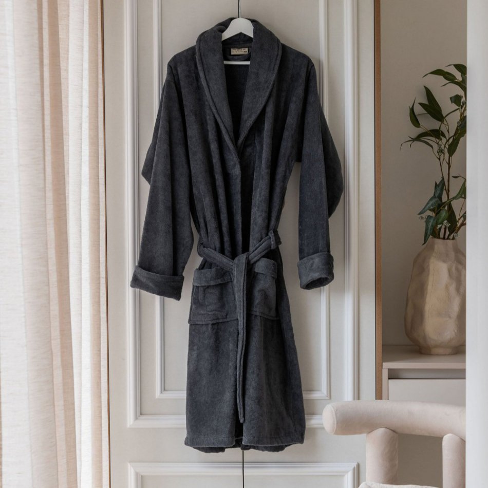 Badjas Home Robe L-XL antraciet Unisex