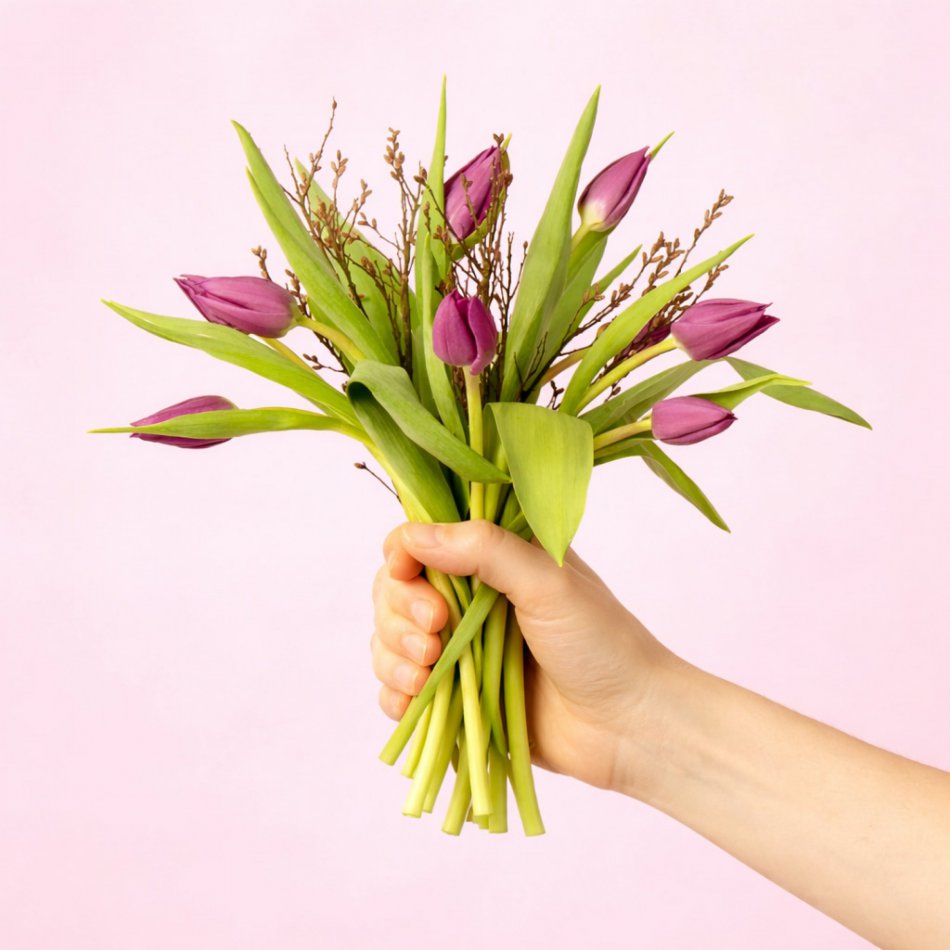 Tulpen Paars brievenbus